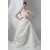 New Arrival Sleeveless Satin Sweetheart A-Line Beaded Wedding Dresses 2030782