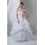 Ball Gown Sleeveless Sweetheart Satin Organza Wedding Dresses 2030788