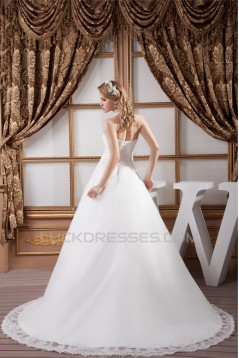 New Design Halter Satin Lace A-Line Sleeveless Wedding Dresses 2030790