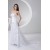 Elegant A-Line Satin Lace Strapless Wedding Dresses 2030795