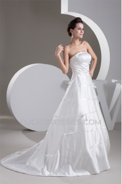 New Design Sleeveless Strapless Satin Taffeta Wedding Dresses 2030797