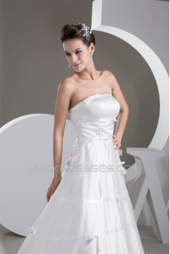 New Design Sleeveless Strapless Satin Taffeta Wedding Dresses 2030797