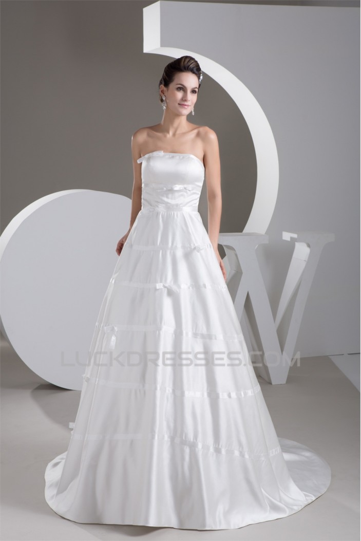 New Design Sleeveless Strapless Satin Taffeta Wedding Dresses 2030797