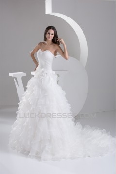 New design Sweetheart Satin Sleeveless Princess Sweet Wedding Dresses 2030799