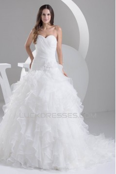 New design Sweetheart Satin Sleeveless Princess Sweet Wedding Dresses 2030799