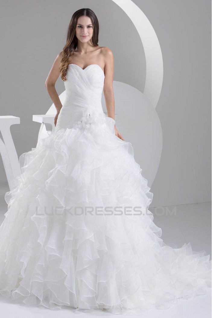New design Sweetheart Satin Sleeveless Princess Sweet Wedding Dresses 2030799
