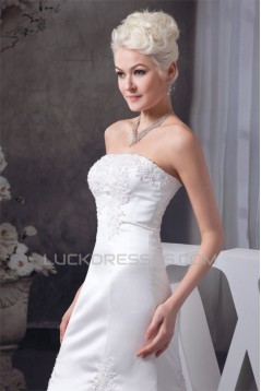 New Style Trumpet/Mermaid Sleeveless Strapless Lace Wedding Dresses 2030803