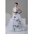 One-Shoulder A-Line Sleeveless Satin Fine Netting Sweet Wedding Dresses 2030811