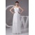 Empire One-Shoulder Sleeveless Chiffon Floor-Length Wedding Dresses Maternity Wedding Dresses 2030816