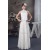 Pleats Floor-Length Sleeveless A-Line High-Neck Chiffon Wedding Dresses 2030820