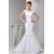 Portrait Satin Lace Mermaid/Trumpet Sleeveless Sweet Wedding Dresses 2030822
