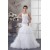 Princess Sleeveless Satin Fine Netting Lace Straps Wedding Dresses 2030825