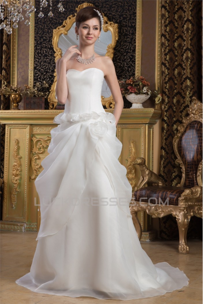 Princess Sweetheart Sleeveless Court Train Wedding Dresses 2030827