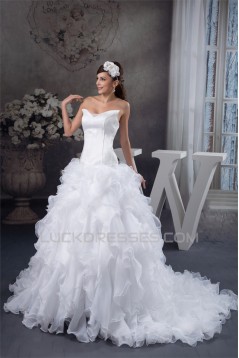A-Line Sleeveless Strapless Most Beautiful Wedding Dresses 2030833
