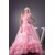 Satin Fine Netting One-Shoulder A-Line Sleeveless Pink Wedding Dresses 2030840
