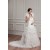 Satin Fine Netting Straps A-Line Sleeveless Reception Wedding Dresses 2030844