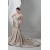 A-Line Satin Sleeveless Strapless Lace Wedding Dresses 2030859