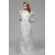 Satin Organza 3/4 Length Sleeve Sweetheart Embellished Wedding Dresses 2030860