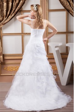 A-Line Satin Organza Sleeveless Wedding Dresses 2030864