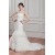 Satin Organza Strapless Mermaid/Trumpet Beaded Wedding Dresses 2030868