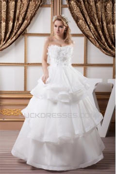 A-Line Sleeveless Satin Soft Sweetheart Floor-Length Wedding Dresses 2030878