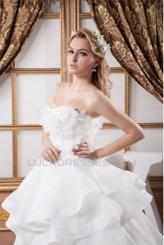A-Line Sleeveless Satin Soft Sweetheart Floor-Length Wedding Dresses 2030878