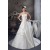 A-Line Sleeveless Satin Strapless Lace Wedding Dresses 2030879