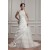 Satin Taffeta Halter A-Line Sleeveless Beaded Lace Wedding Dresses 2030886