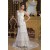 Sheath/Column Satin Fine Netting Sleeveless Beaded Lace Wedding Dresses 2030898