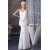 Sheath/Column Spaghetti Strap Chiffon Floor-Length Wedding Dresses 2030905