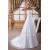 A-Line Satin Organza Strapless Beaded Lace Wedding Dresses 2030907
