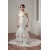 A-Line Satin Taffeta Lace Spaghetti Straps Sweet Wedding Dresses 2030908