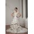 A-Line Strapless Satin Lace Wedding Dresses with A Lace Jacket 2030912