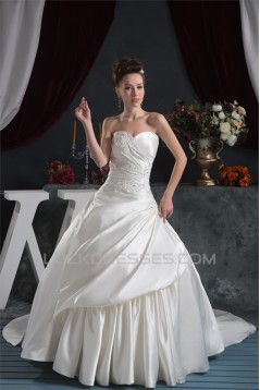 Ball Gown Sweetheart Chapel Train Wedding Dresses 2030916