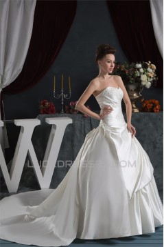 Ball Gown Sweetheart Chapel Train Wedding Dresses 2030916