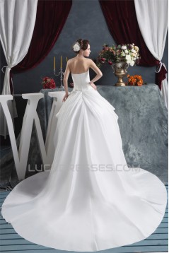 Ball Gown Sweetheart Chapel Train Beaded Lace Wedding Dresses 2030917