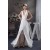 Sheath/Column Halter Chiffon Brush Sweep Train Beaded Wedding Dresses 2030920