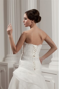 Sleeveless Satin A-Line Sweetheart Beautiful Wedding Dresses 2030936