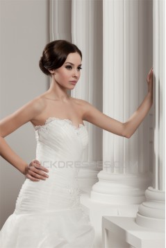 Sleeveless Satin A-Line Sweetheart Beautiful Wedding Dresses 2030936