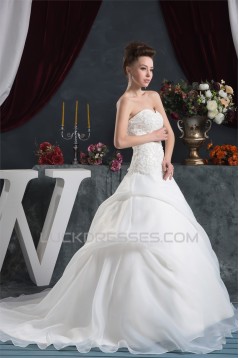 Sleeveless Satin Satin Organza Sweetheart Lace Wedding Dresses 2030943