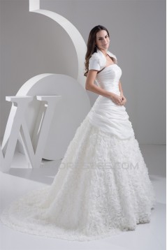 Sleeveless Satin Taffeta Netting Strapless Most Beautiful Wedding Dresses 2030948