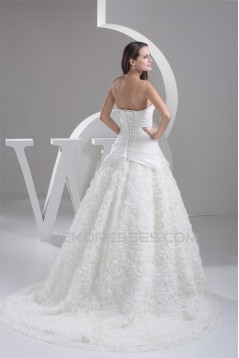 Sleeveless Satin Taffeta Netting Strapless Most Beautiful Wedding Dresses 2030948