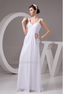 Sheath/Column Chiffon Floor-Length Wedding Dresses Maternity Wedding Dresses 2030951
