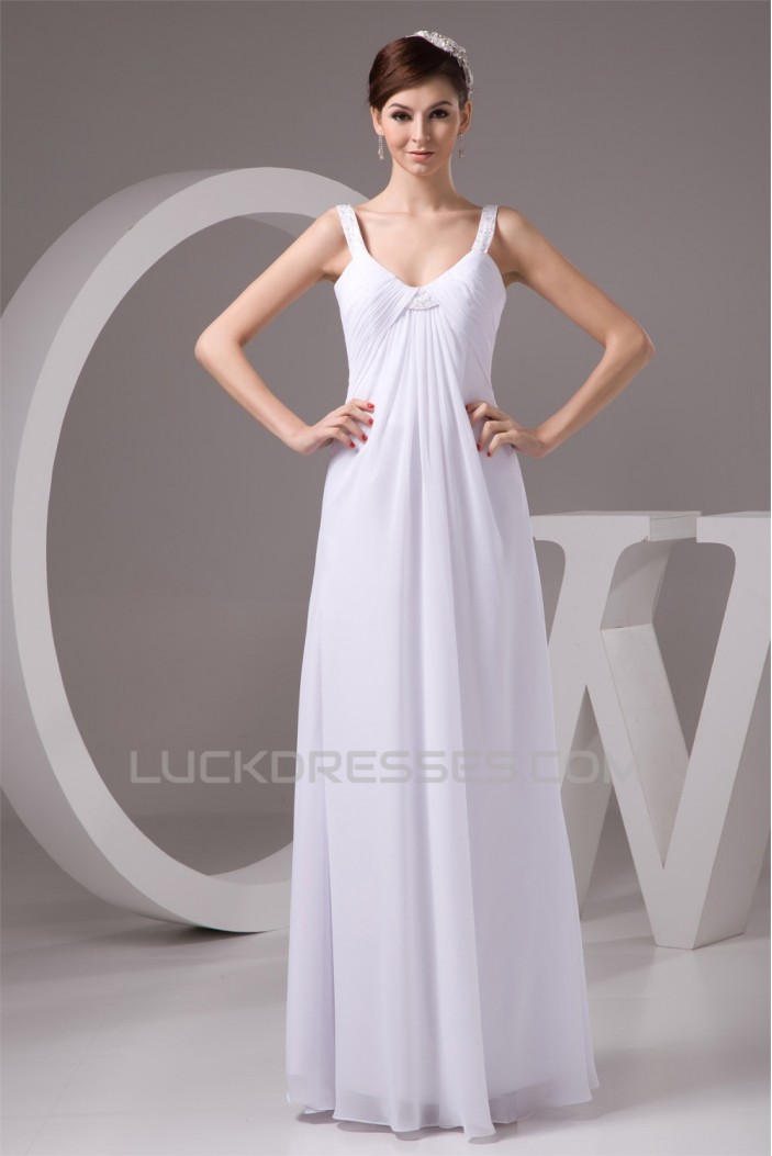 Sheath/Column Chiffon Floor-Length Wedding Dresses Maternity Wedding Dresses 2030951