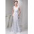Trumpet/Mermaid Sleeveless Silk like Satin V-Neck Wedding Dresses 2030955