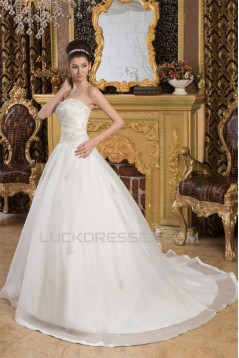 Sleeveless Soft Sweetheart Satin A-Line Beautiful Wedding Dresses 2030958