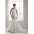 Sleeveless Strapless Satin Mermaid/Trumpet Beaded Lace Wedding Dresses 2030965