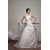 Sleeveless Strapless Satin Taffeta A-Line Beaded Wedding Dresses 2030967