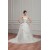 A-Line Satin Lace Beautiful Sleeveless Strapless Wedding Dresses 2030973