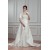 A-Line Strapless Beaded Lace Wedding Dresses with A Short Sleeve Jacket 2030976